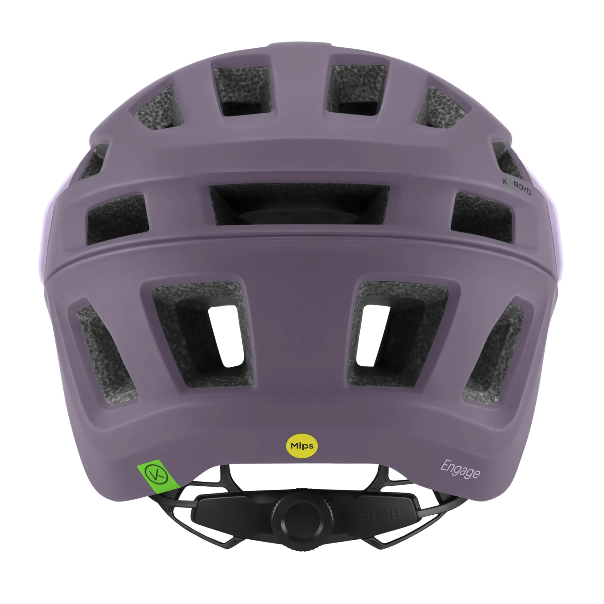 Rear view of Smith Engage MIPS mountain bike helmet in Matte Meteorite Aura, showing ventilation and dial fit system