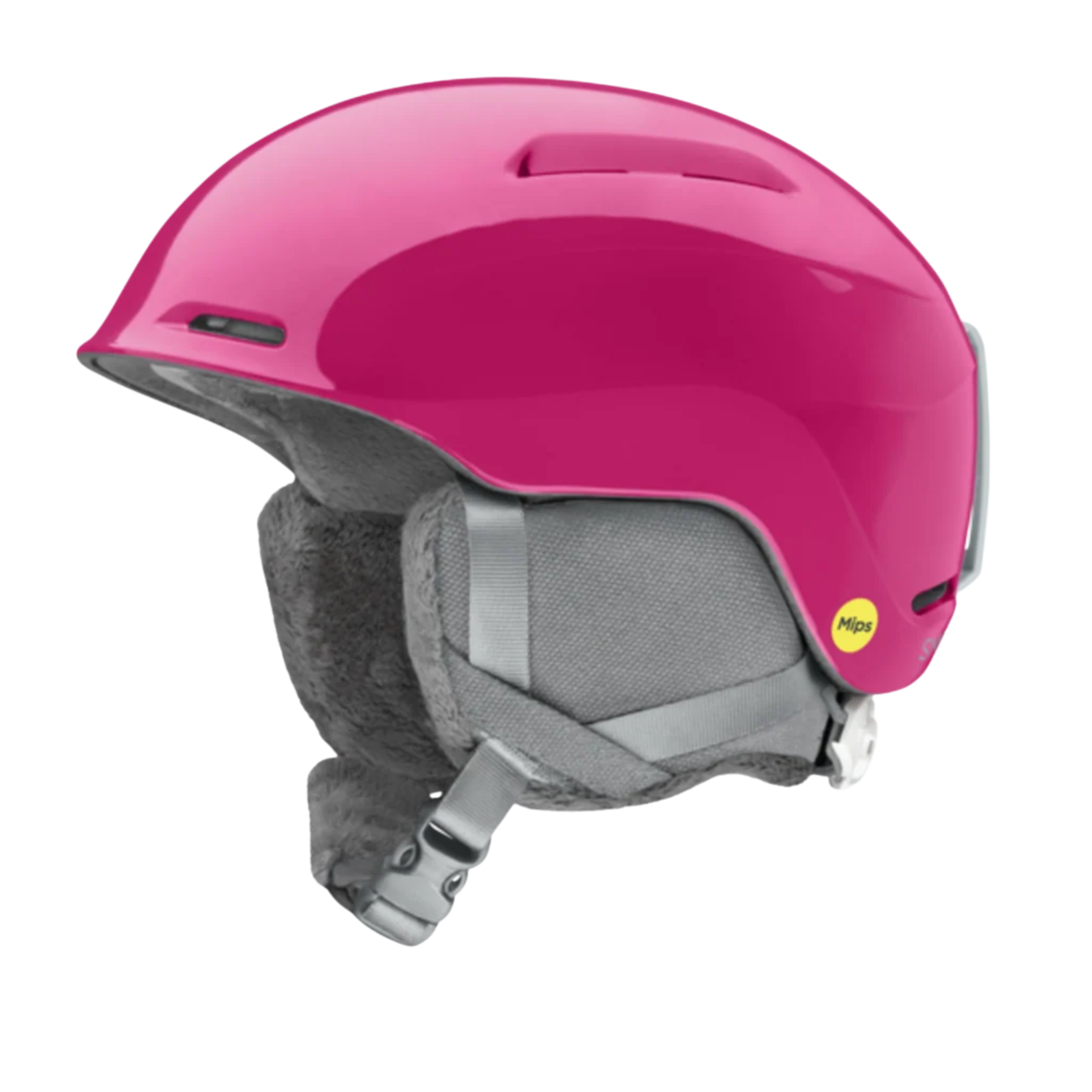 Smith Glide Jr MIPS Snow Helmet in Electric Flamingo with lightweight in-mold construction and Mips protection 