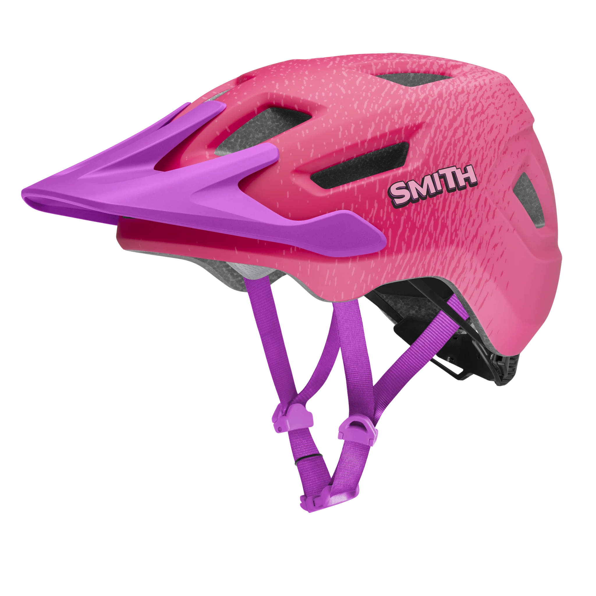 Smith Sidekick Jr MIPS mountain bike helmet in Matte Lollipop Pink for kids trail and bike park riding