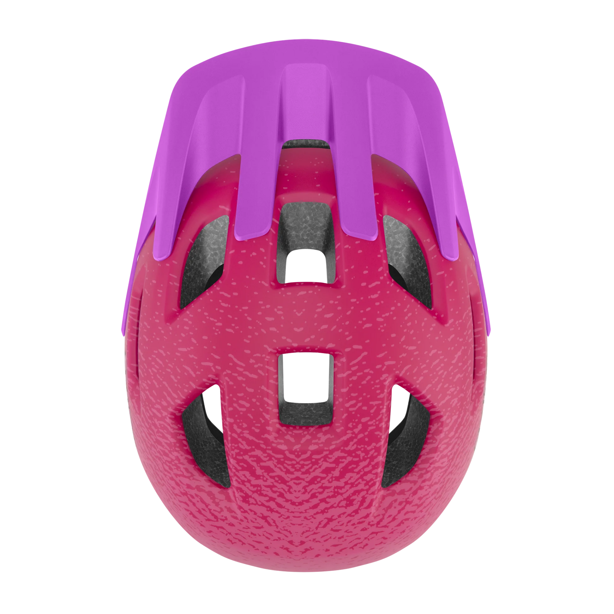 Top view of Smith Sidekick Jr MIPS mountain bike helmet in Matte Lollipop Pink, showing ventilation ports