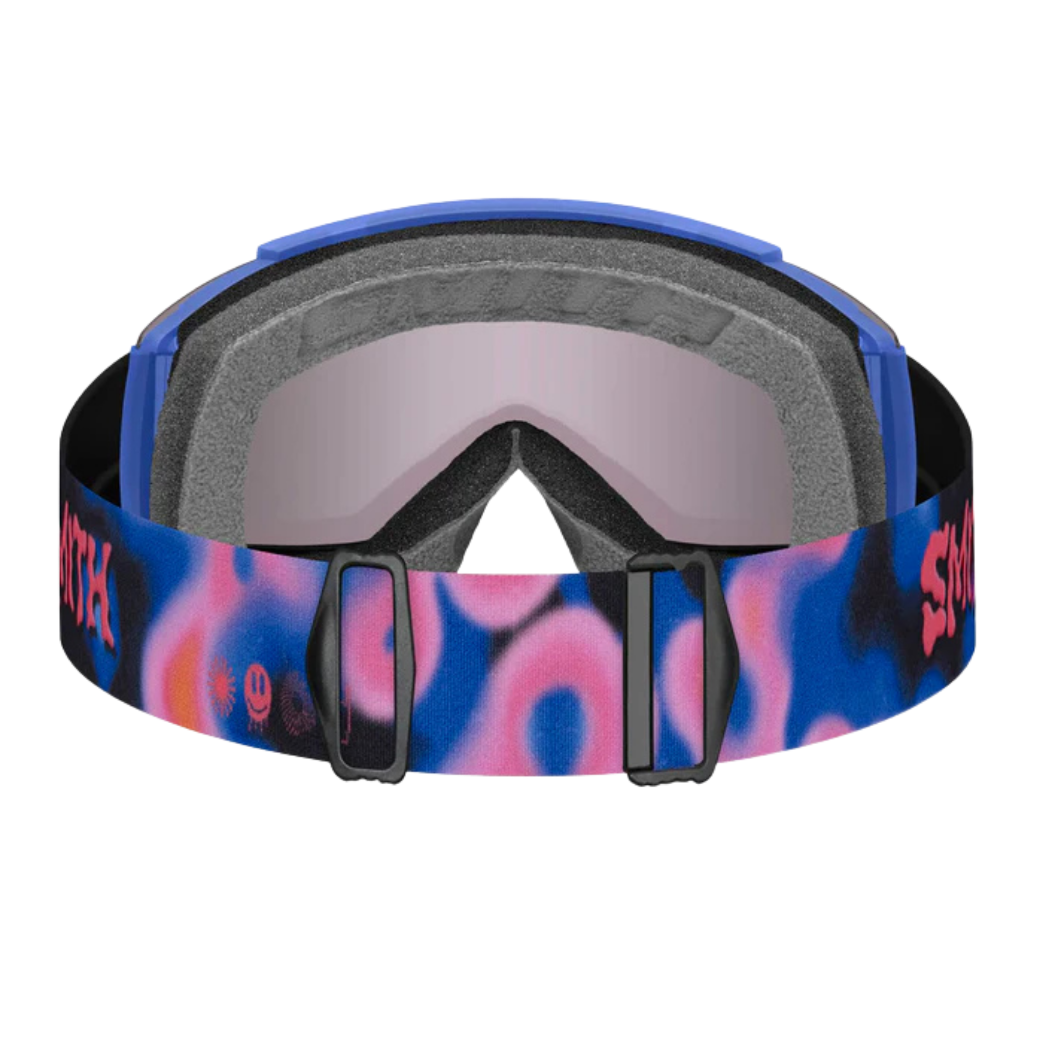 Close-up of the three-layer DriWix face foam on the Smith Squad MAG Low Bridge Fit goggles