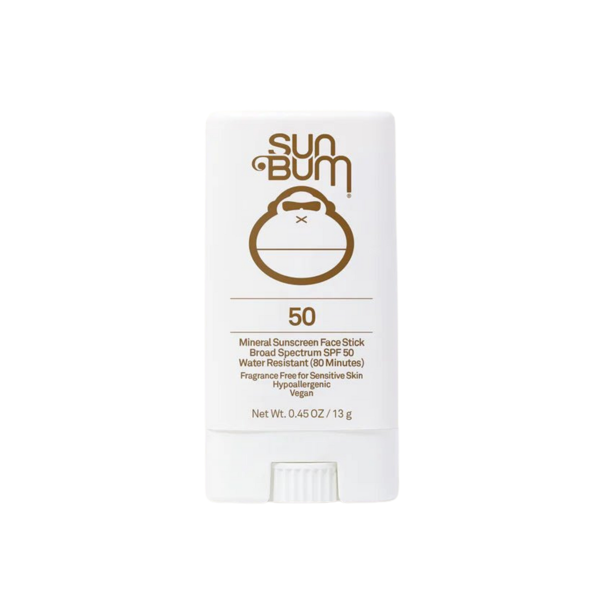 Sun Bum SPF 50 Mineral Face Stick with zinc-based fragrance-free mineral sunscreen, broad spectrum UVA UVB protection and 80-minute water resistance