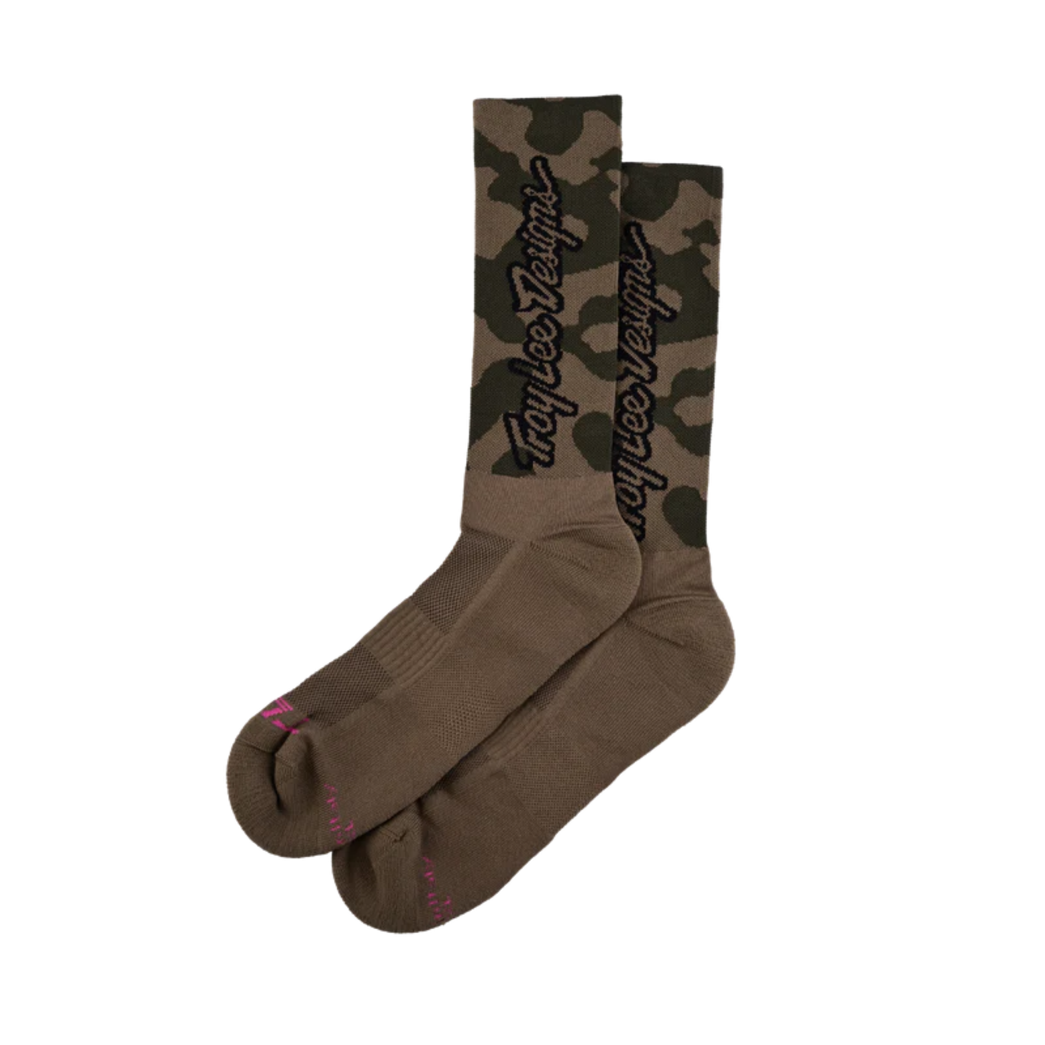Troy Lee Designs Performance in Scrubland Olive mountain bike socks for Whistler Bike Park and trail riding