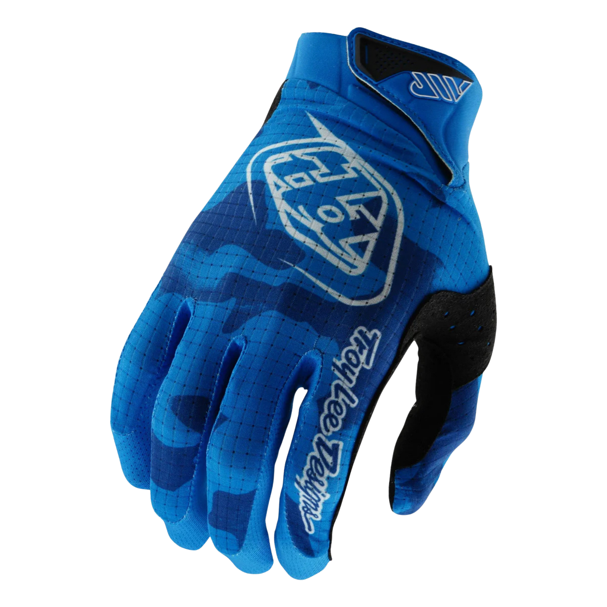 Troy Lee Designs Youth Air Gloves in Blotted Bright Blue for Whistler Bike Park mountain biking