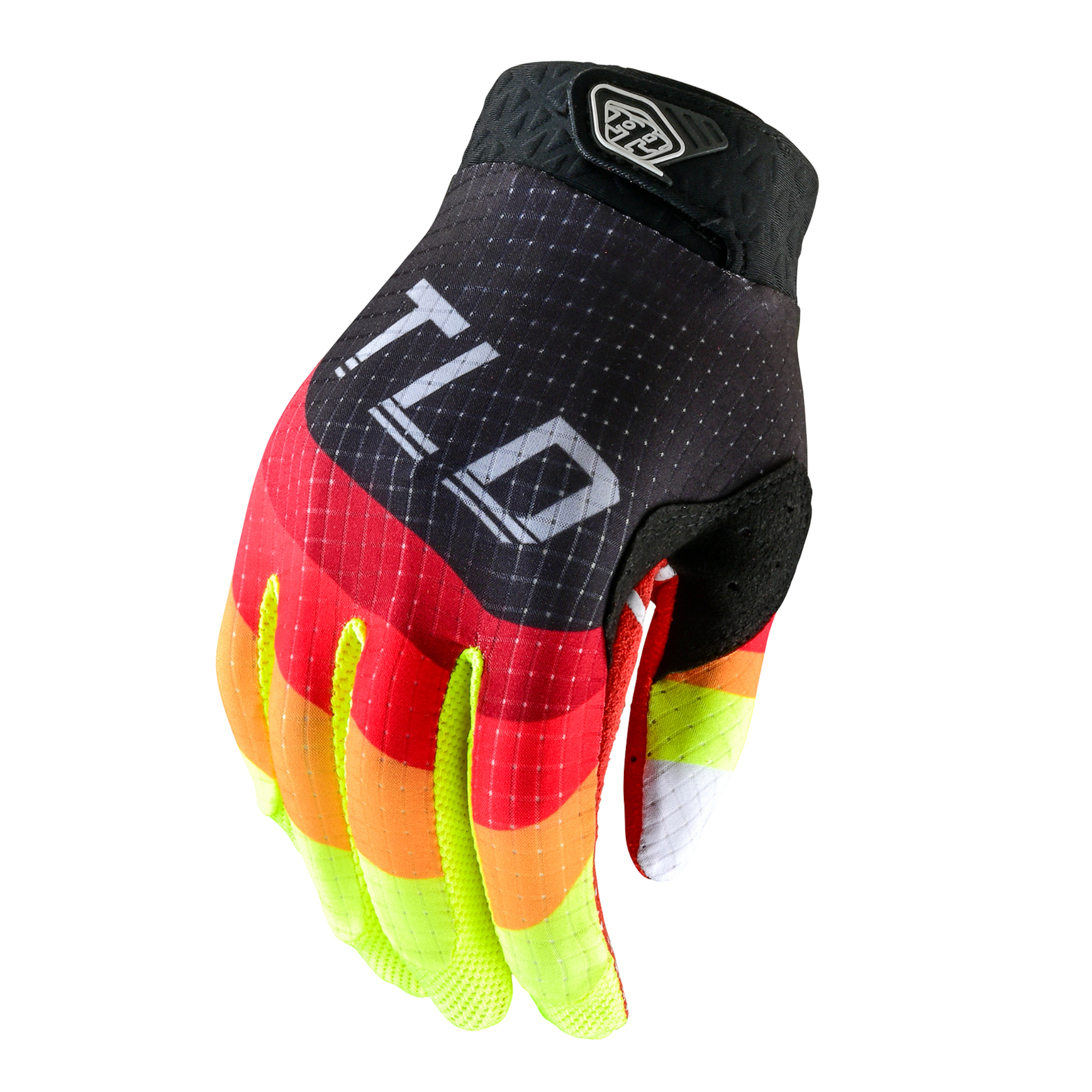 Troy Lee Designs Youth Air Gloves in Reverb Black/Yellow for Whistler Bike Park mountain biking