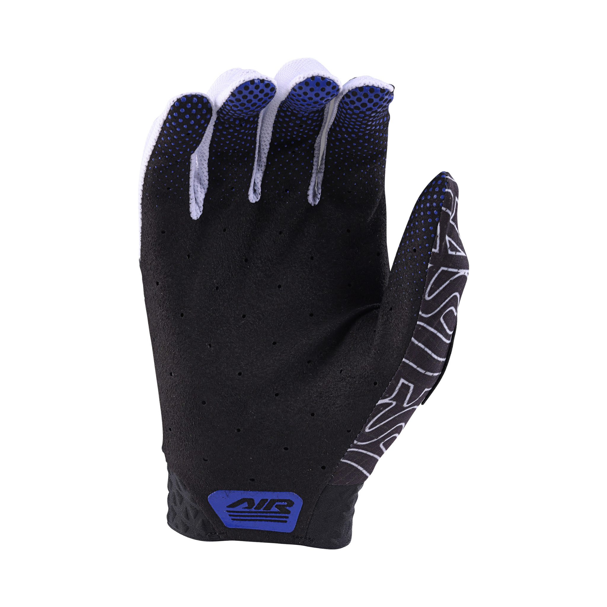Close-up of the silicone-printed finger on the Troy Lee Designs Youth Air Gloves for brake lever grip