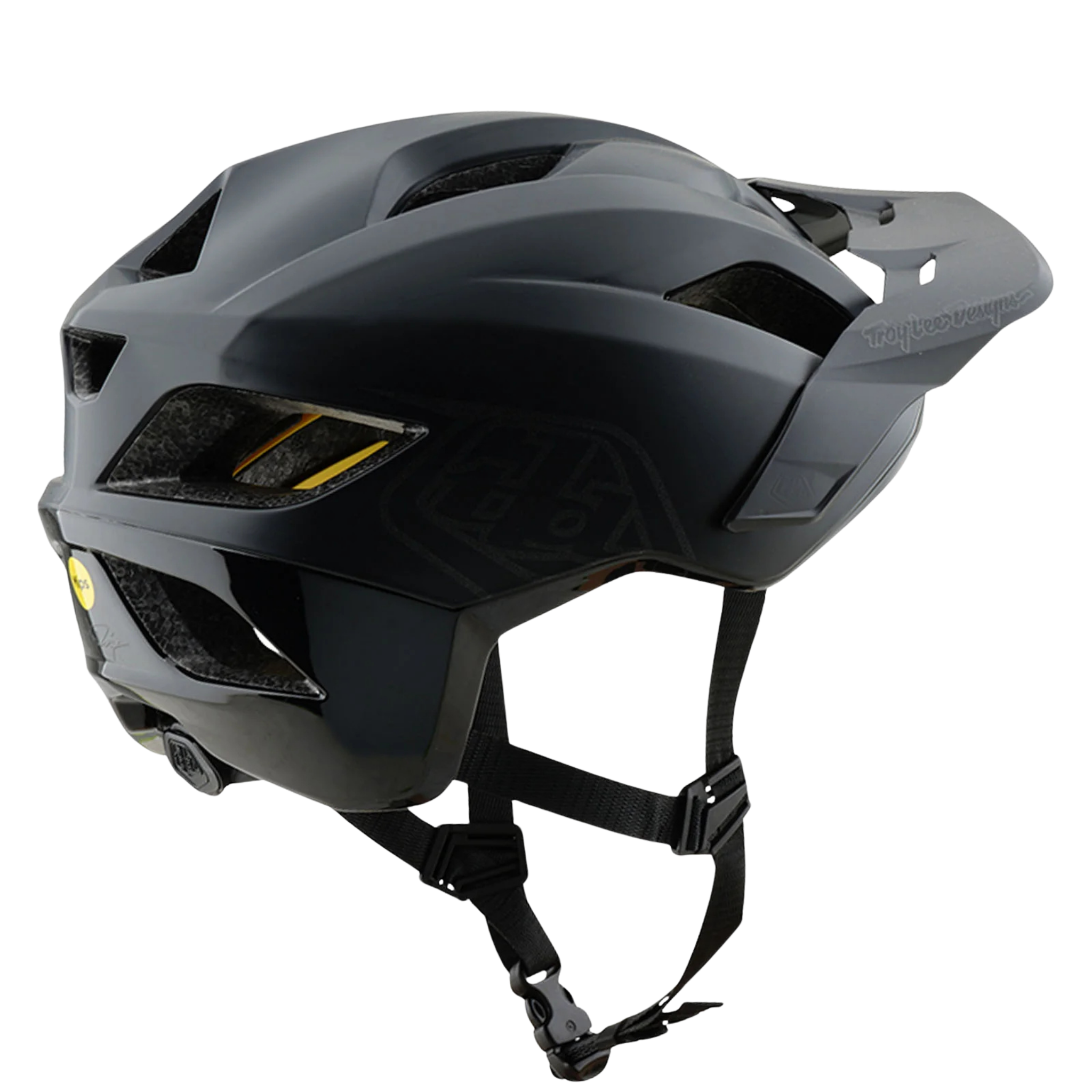 Troy Lee Designs Youth Flowline Helmet Orbit for Whistler Bike Park and kids mountain biking in Black/Charcoal