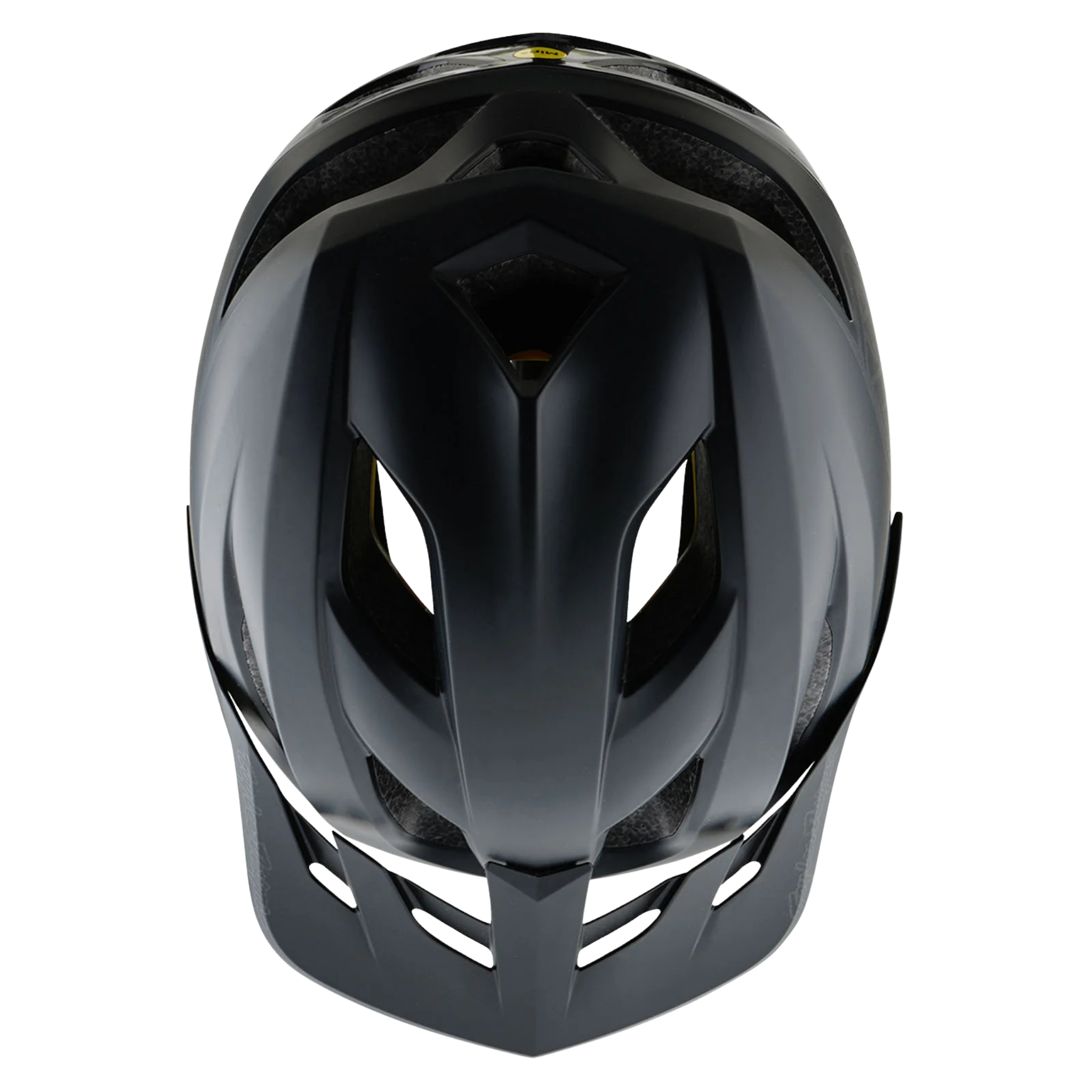 Close-up of the 14 ventilation ports on the Troy Lee Designs Youth Flowline Helmet Orbit in Black/Charcoal