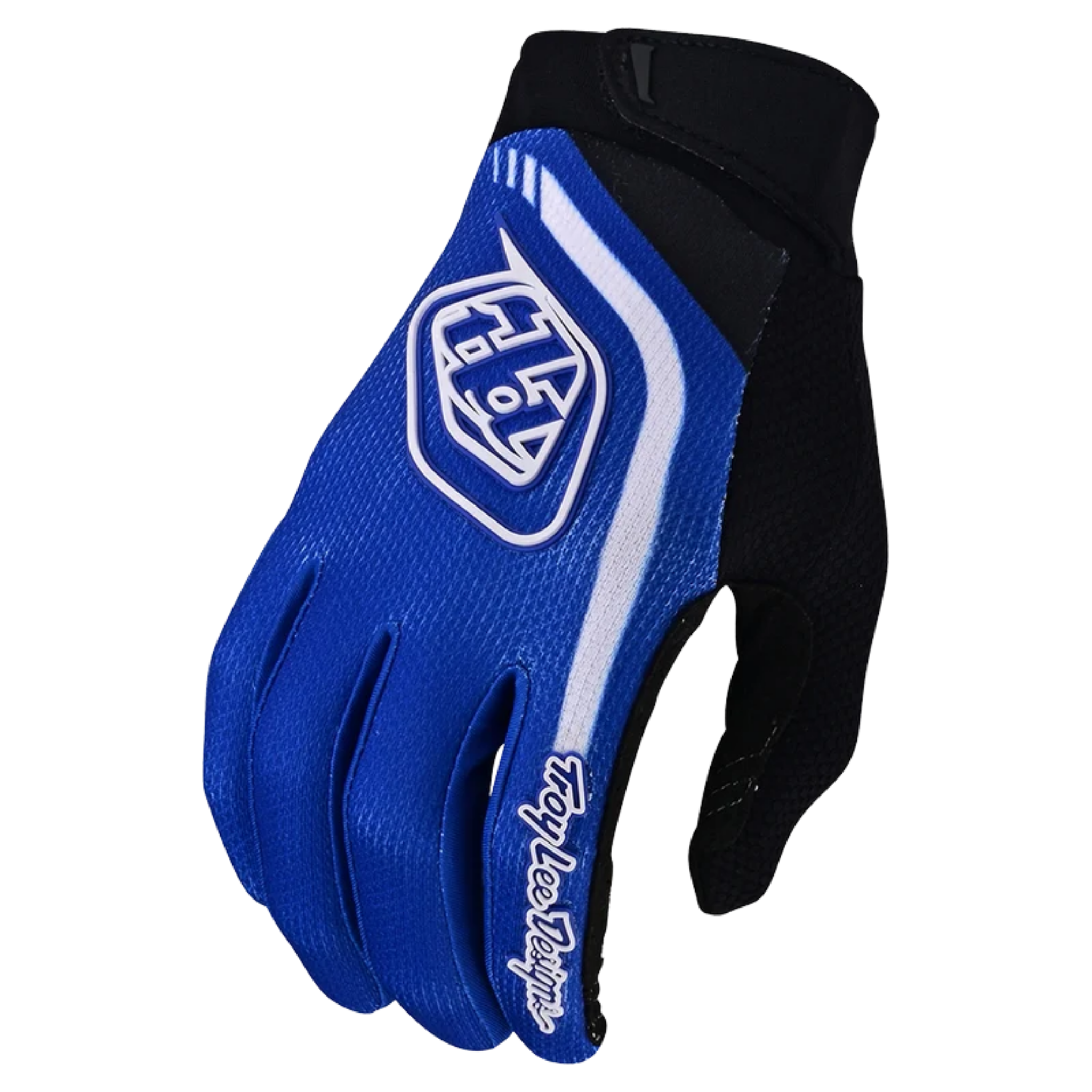 Front view of Troy Lee Designs Youth GP Pro Gloves Solid Blue with lightweight performance design