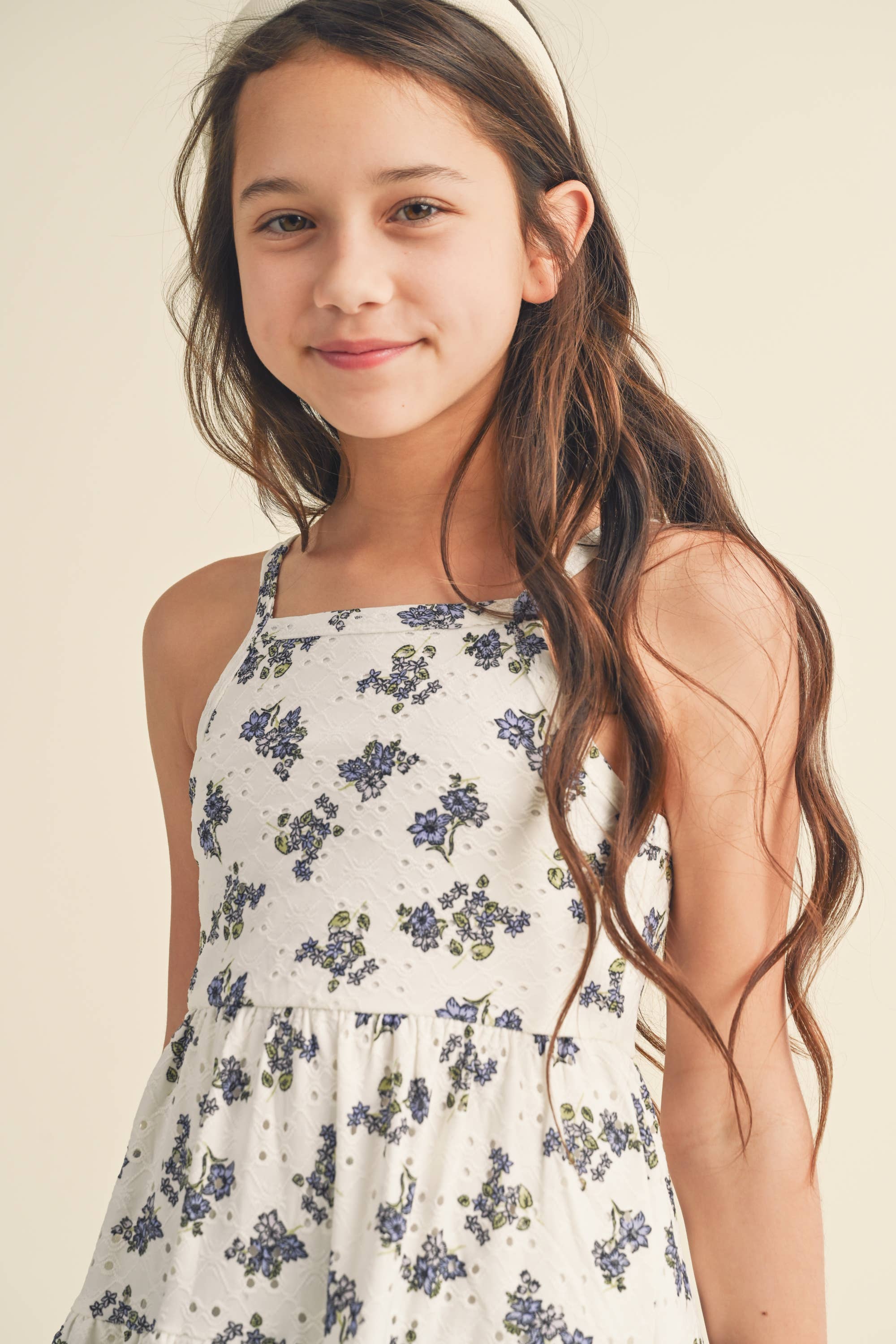TWEEN KIDS GIRLS STRAPPY TIERED DRESS (7-12)