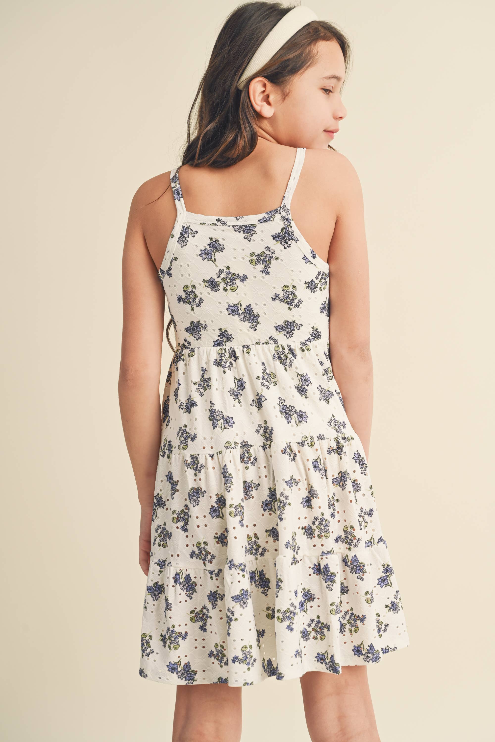 TWEEN KIDS GIRLS STRAPPY TIERED DRESS (7-12)