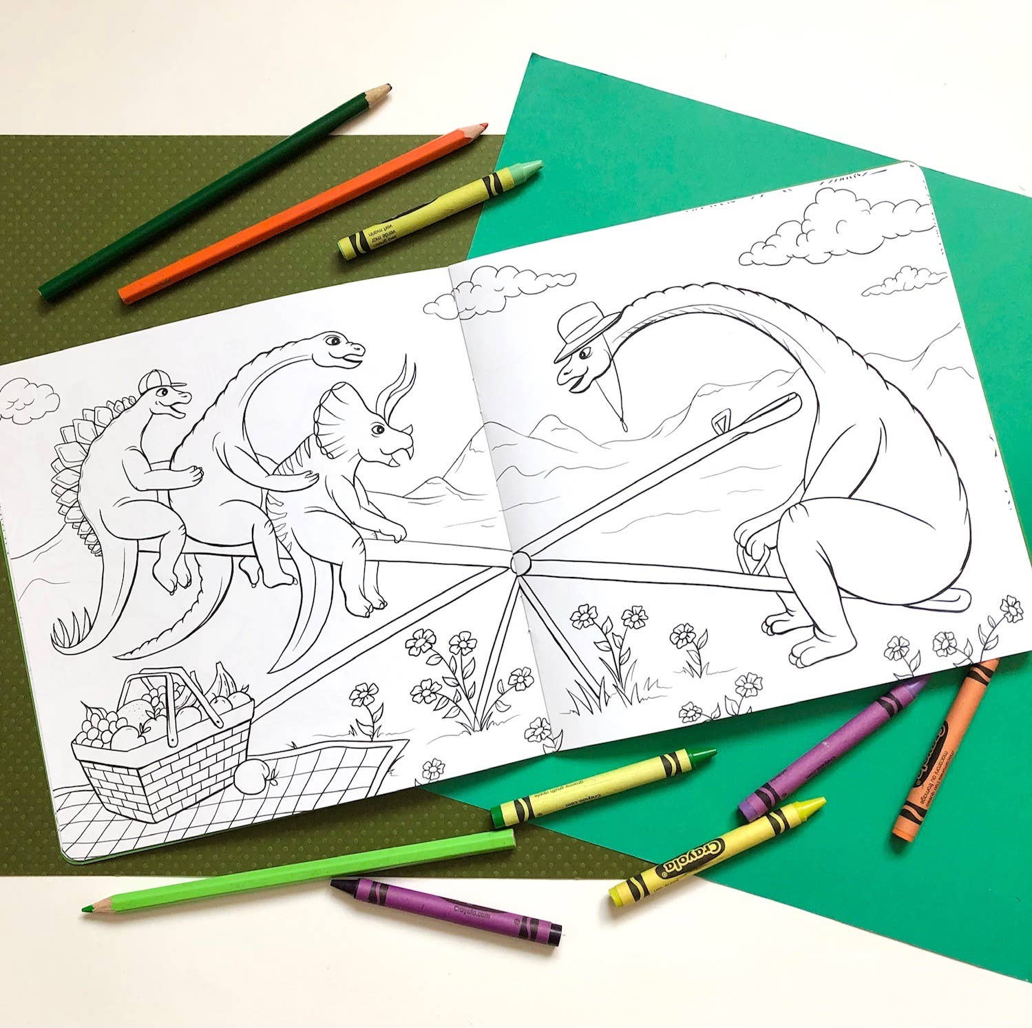 Coloring Book - The Dinosaurs A Jurassic Adventure