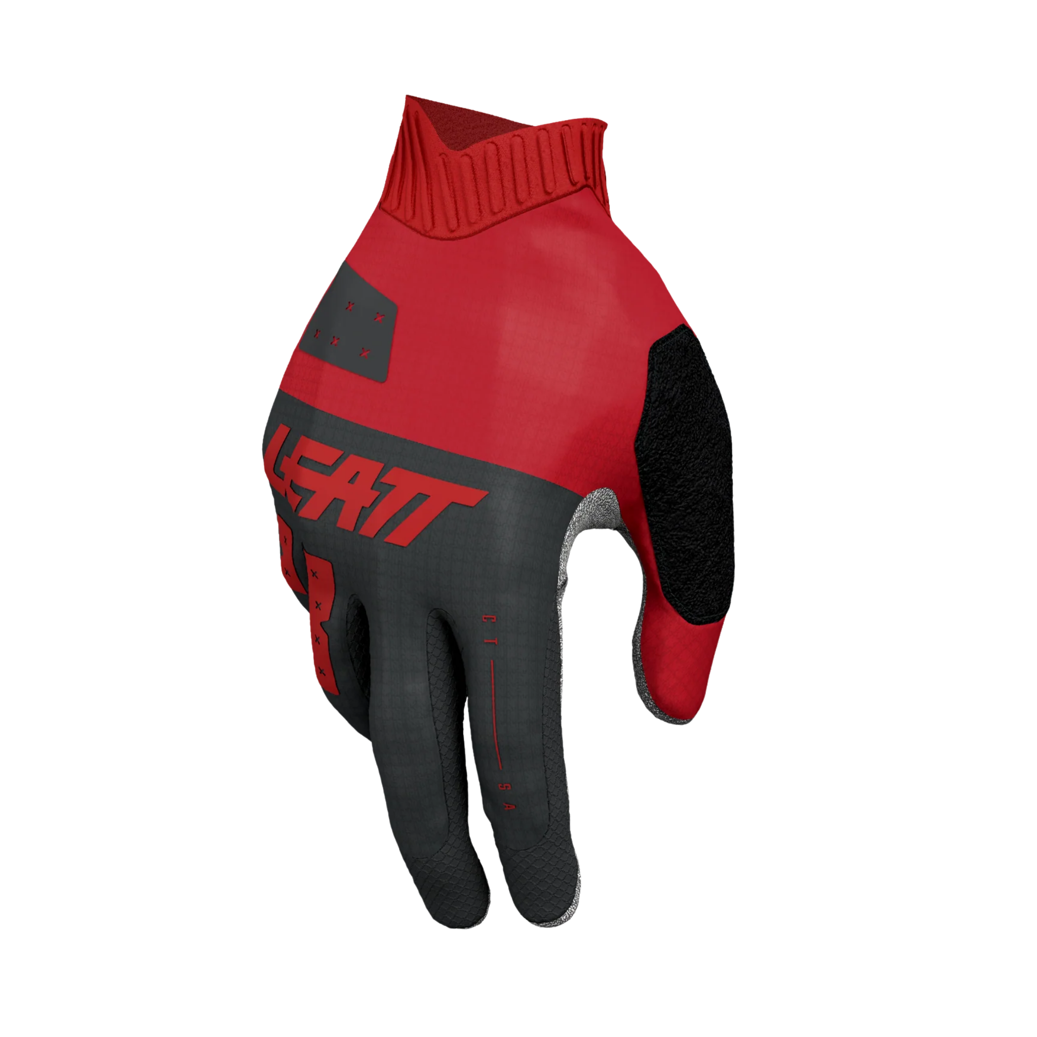 Front view of Leatt MTB 1.0 GripR Junior Gloves Lager Yellow with breathable stretch upper