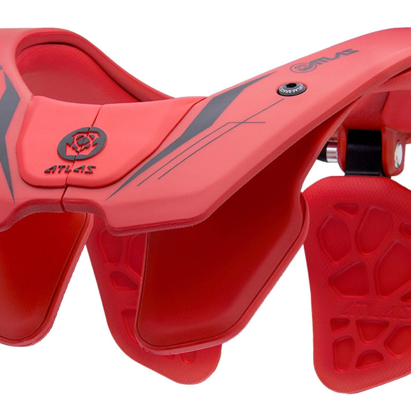 Atlas "Prodigy" Protective Brace - Mountain Kids Outfitters: Red, Side View