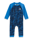 Baby Waffle Base Layer One Piece - Mountain Kids Outfitters: TNF Blue Bird Cameo print, Front View