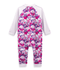 Baby Waffle Base Layer One Piece - Mountain Kids Outfitters: Floral Print Pink, Back View