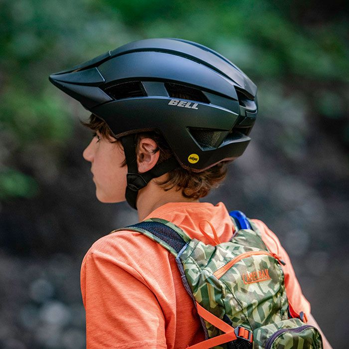 Bell Sidetrack II MIPS Bike Helmet 2022 - Mountain Kids Outfitters: Matte Black, Lifestyle View