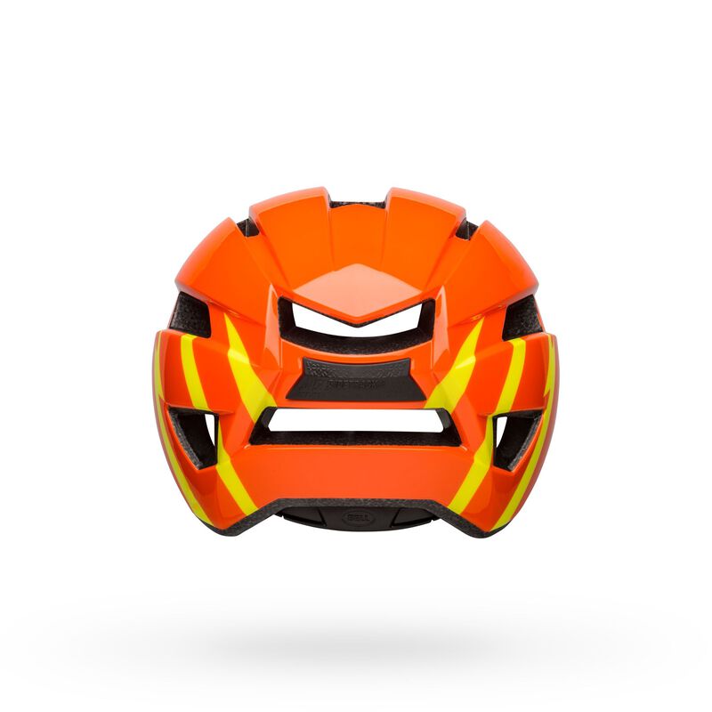 Bell Sidetrack II MIPS Bike Helmet 2022 - Mountain Kids Outfitters: Strike Gloss Orange/Yellow, Back View