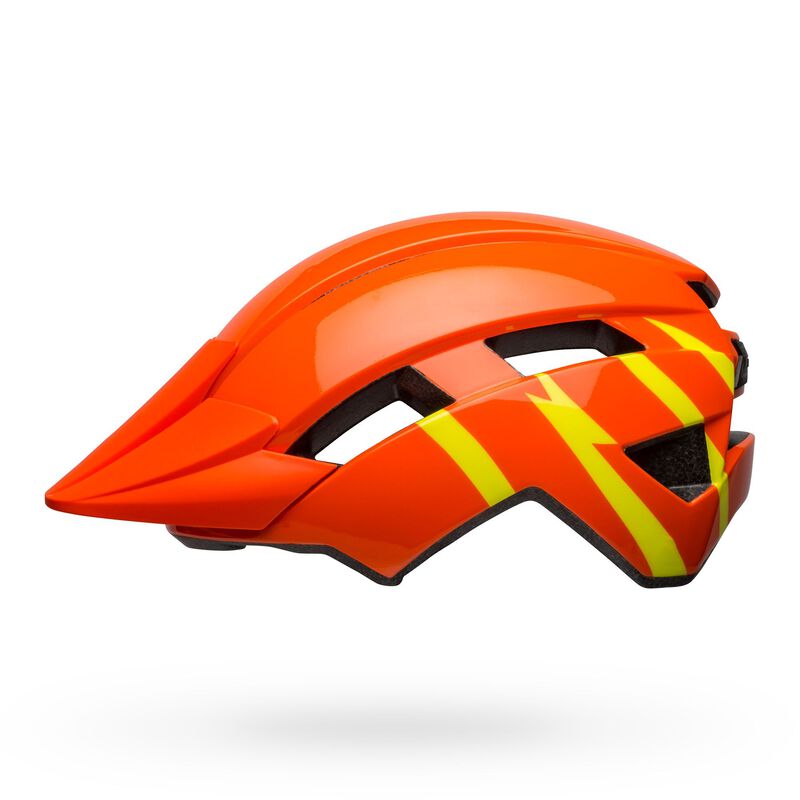 Bell Sidetrack II MIPS Bike Helmet 2022 - Mountain Kids Outfitters: Strike Gloss Orange/Yellow, Side View