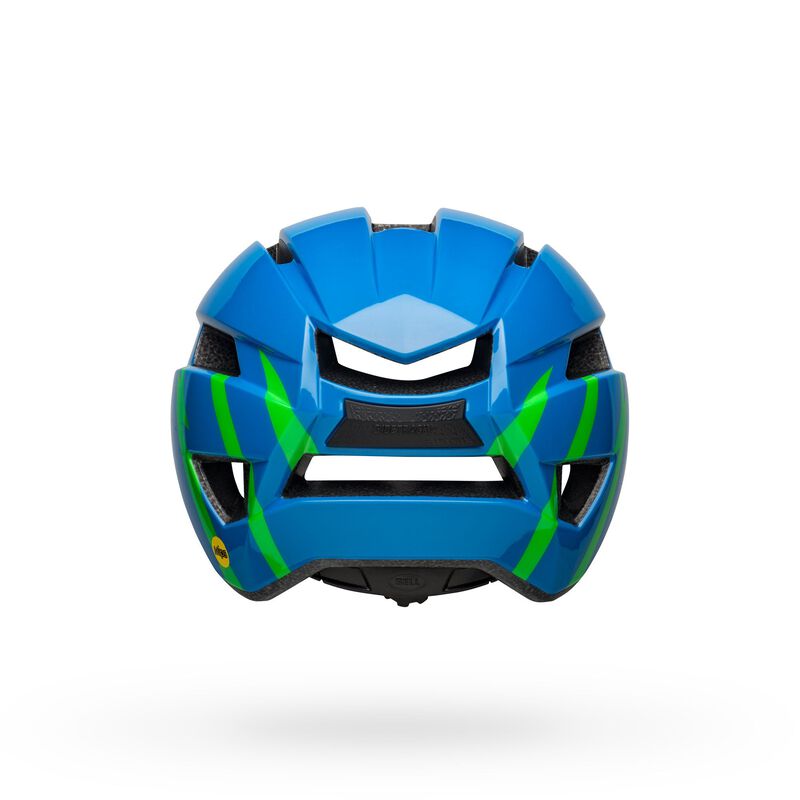 Bell Sidetrack II MIPS Bike Helmet 2022 - Mountain Kids Outfitters: Gloss Blue/Green, Back View