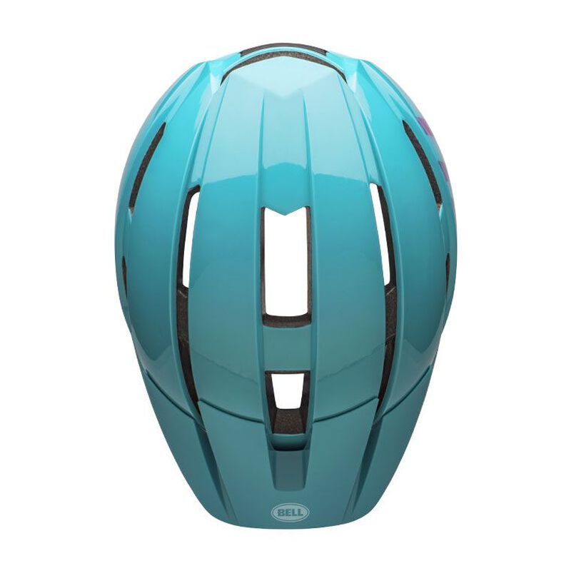 Bell Sidetrack II MIPS Bike Helmet 2022 - Mountain Kids Outfitters: Gloss Light Blue/Pink, Top View