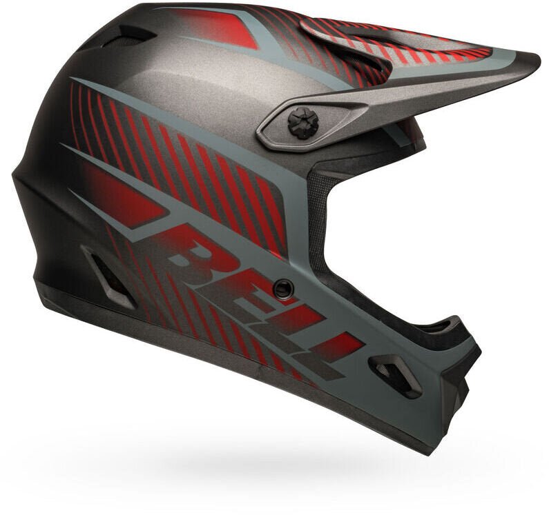 Bell Transfer Full Face Helmet 2022 - Mountain Kids Outfitters: Chrome/Grey, Side View