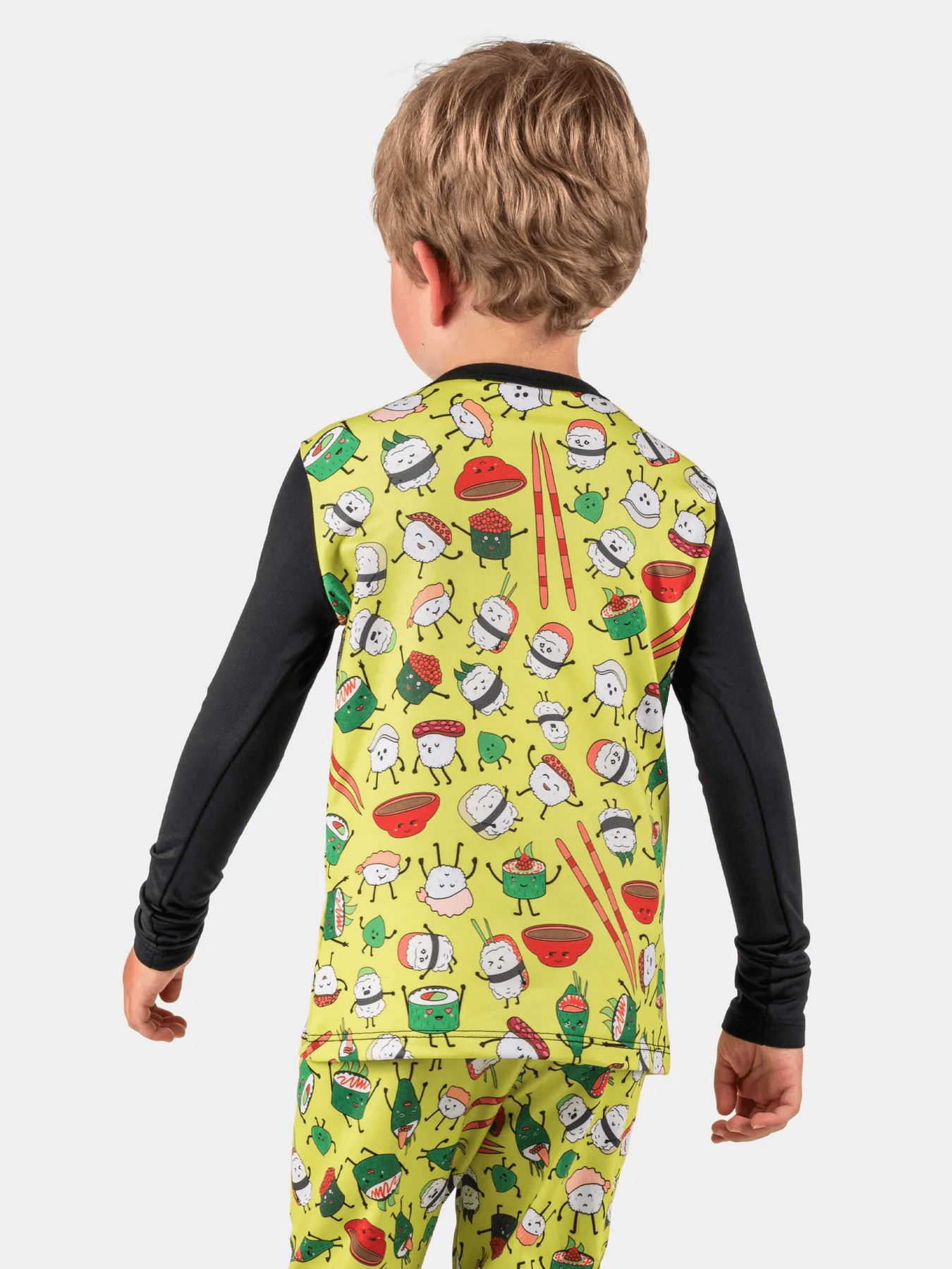 Blackstrap Kids Therma M/W Base Layer Crew 2022 - Mountain Kids Outfitters: Sushi Wasabi, Back View