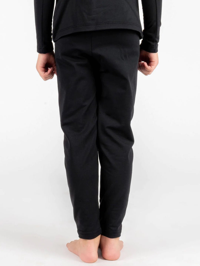 Blackstrap Kids Therma M/W Base Layer Pants 2022 - Mountain Kids Outfitters: Black, Back View