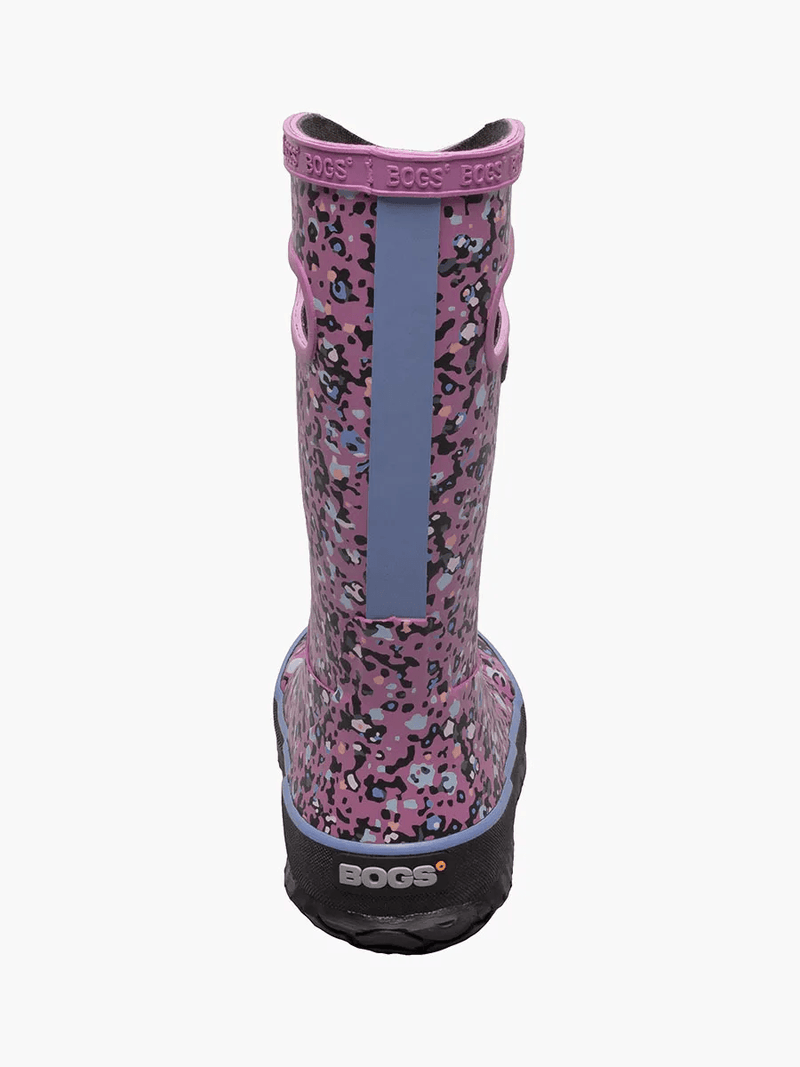  BOGS Kids Waterproof Rain Boots - Little Textures 2022 - Mountain Kids Outfitters - Pink Multi Color - White Background back view