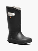  BOGS Plush Waterproof Fur Lined Rain Boots 2022 - Little Textures 2022 - Mountain Kids Outfitters - Black Color - White Background