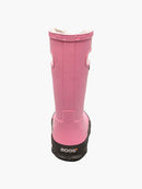  BOGS Plush Waterproof Fur Lined Rain Boots 2022 - Little Textures 2022 - Mountain Kids Outfitters - Pink Color - White Background back view