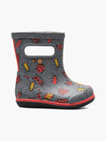 BOGS Skipper II Waterproof Toddler Boots 2023 - Mountain Kids Outfitters: Bugs Grey Color - White Background side view