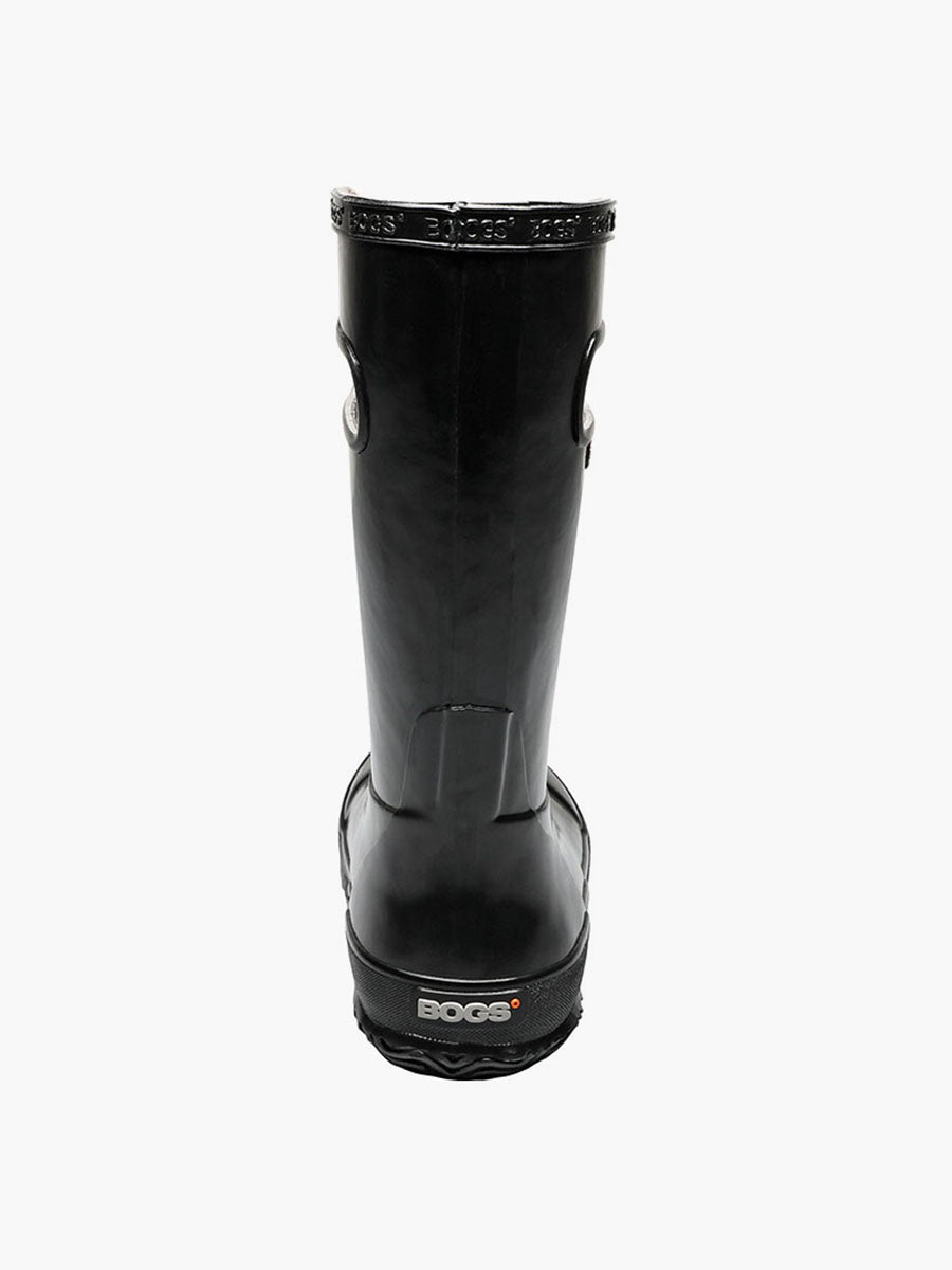 BOGS Waterproof Rain Boots 2022 - Mountain Kids Outfitters - Black Color - White Background back view