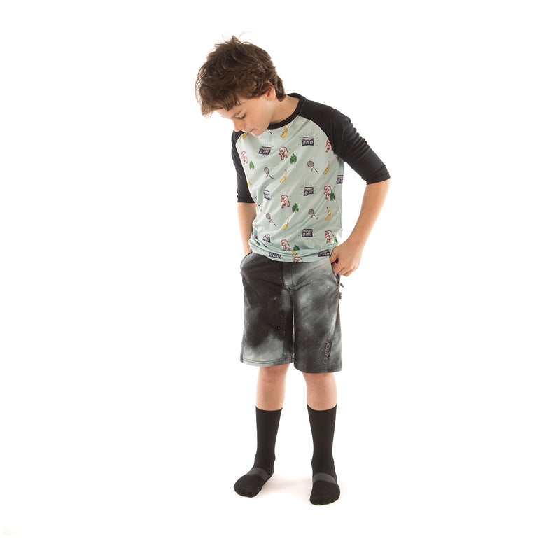 Chromag Kids Ambit Bike Shorts 2023 - Mountain Kids Outfitters: Cosmo Black, Lifestyle View