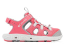 Columbia Children's Little Pine Sandals - Mountain Kids Outfitters: Afterglow/Monument Color - White Background side view