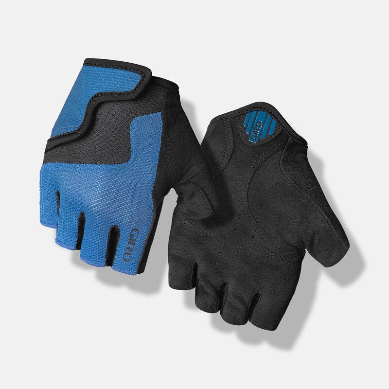 Giro Bravo Jr Bike Gloves 2023 - Mountain Kids Outfitters: Shabori Blue, Palm and Top View