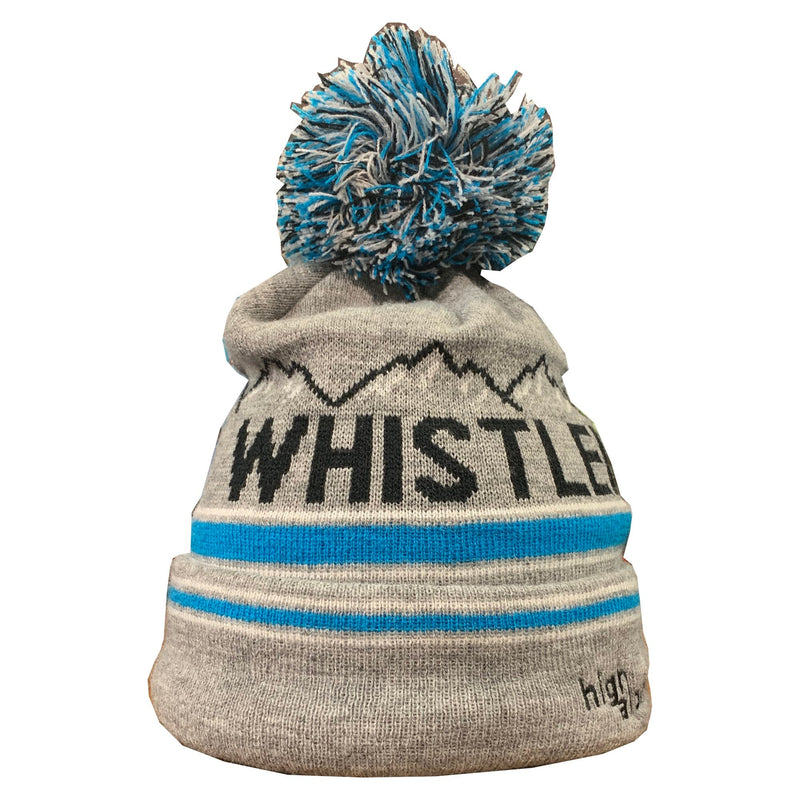 High Alpine Fleece Lined Whistler Beanie - Mountain Kids Outfitters - Grey Color - White Background front view