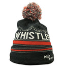 High Alpine Fleece Lined Whistler Beanie - Mountain Kids Outfitters - Black Color - White Background front view