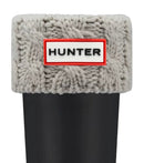 Hunter Kids 6-Stitch Cable Boot Socks - Mountain Kids Outfitters: Grey Color - White Background front view
