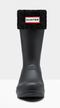 Hunter Kids 6-Stitch Cable Boot Socks - Mountain Kids Outfitters: Black Color - White Background front view