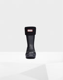 Hunter Kids' Boot Socks - Mountain Kids Outfitters: Black Color - White Background front view