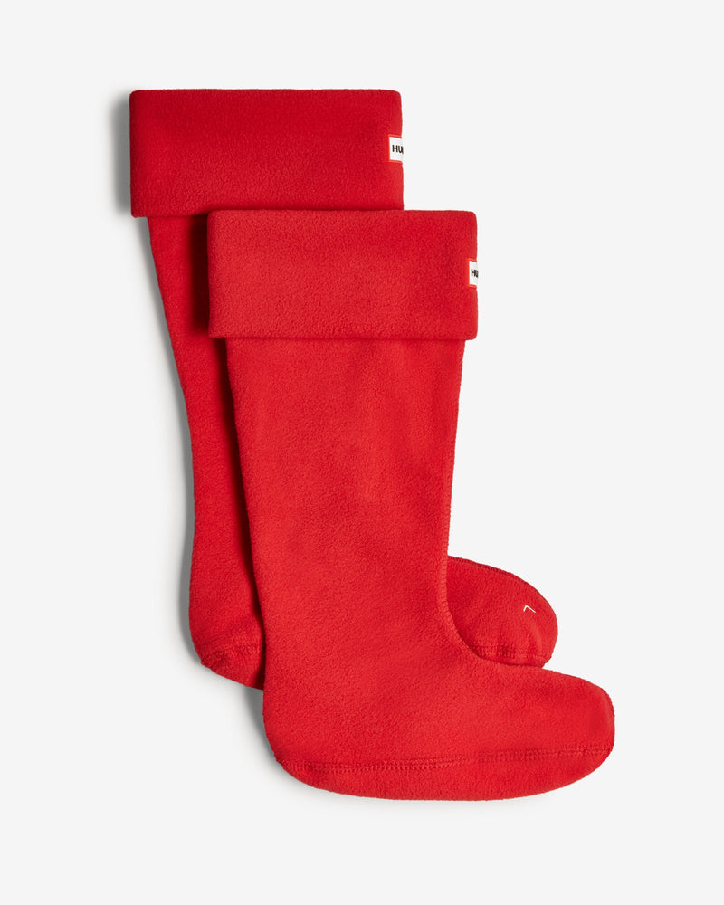 Hunter Kids' Boot Socks - Mountain Kids Outfitters: Military Red Color - White Background side view