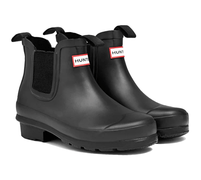 Hunter Kids Original Chelsea Rain Boots (Matte) - Mountain Kids Outfitters: Black Color - side view