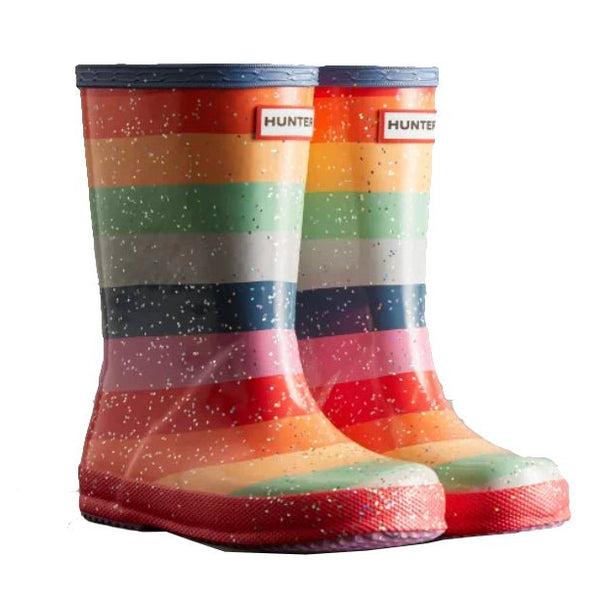 Hunter Original Kids' First Classic Glitter Rainbow Rain Boots