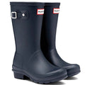 Hunter Original Kids' Rain Boots (Matte) - Mountain Kids Outfitters - Navy Color - White Background front view