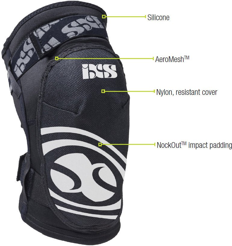 IXS Youth Hack Evo Knee Pads - Mountain Kids Outfitters: Black, Components
