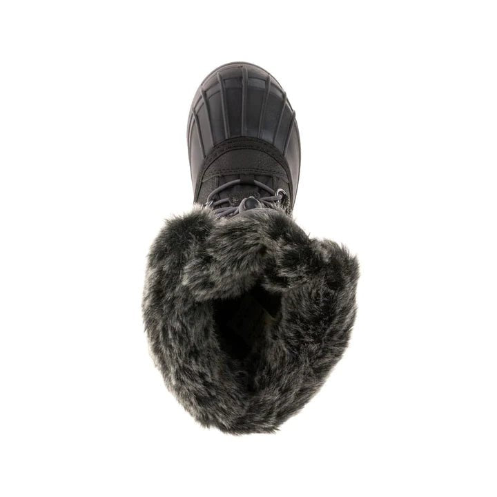 Kamik Frostier Winter Boots - Mountain Kids Outfitters - Black Color - White Background top view