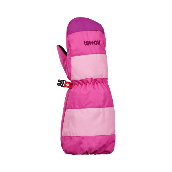 Back of Palm View - Fuchsia Fedora "The Candy Man" Children Mitt by Kombi