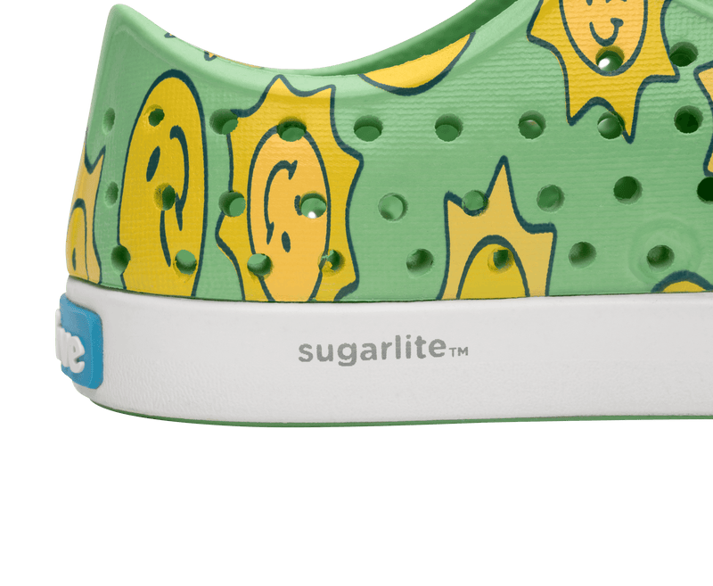 Native Jefferson Sugarlite Print - Mountain Kids Outfitters: Candy Green/Shell White/Raincoat Sunsmile Color - side view