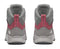 North Face Jr Hedgehog II Mid Waterproof Hiking Shoes - Mountain Kids Outfitters: Meld Grey / Slate Rose Color - White Background back view